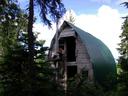 Thumbnail of: Me climbing up to Meadow Cabin