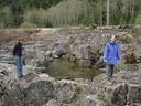 Thumbnail of: Aline and Jenny on the rocks