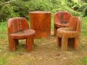 Thumbnail of: Rustic table and chairs outside